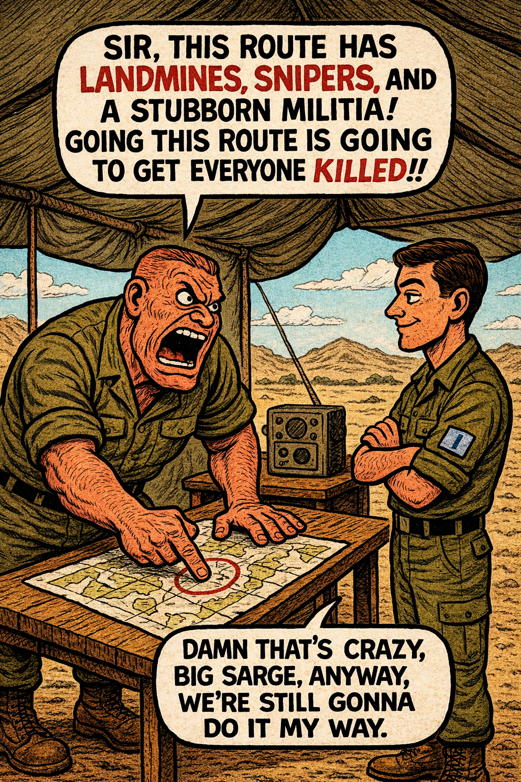 Sir, This Route Has Landmines, Snipers, and a Stubborn Militia!