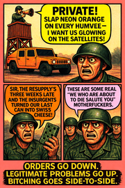 Slap Neon Orange on Every Humvee– I Want Us Glowing on the Satellites!