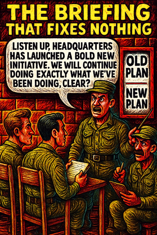 The Briefing That Fixes Nothing