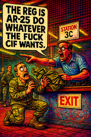 The Reg Is Ar-25 Do Whatever the Fuck CIF Wants