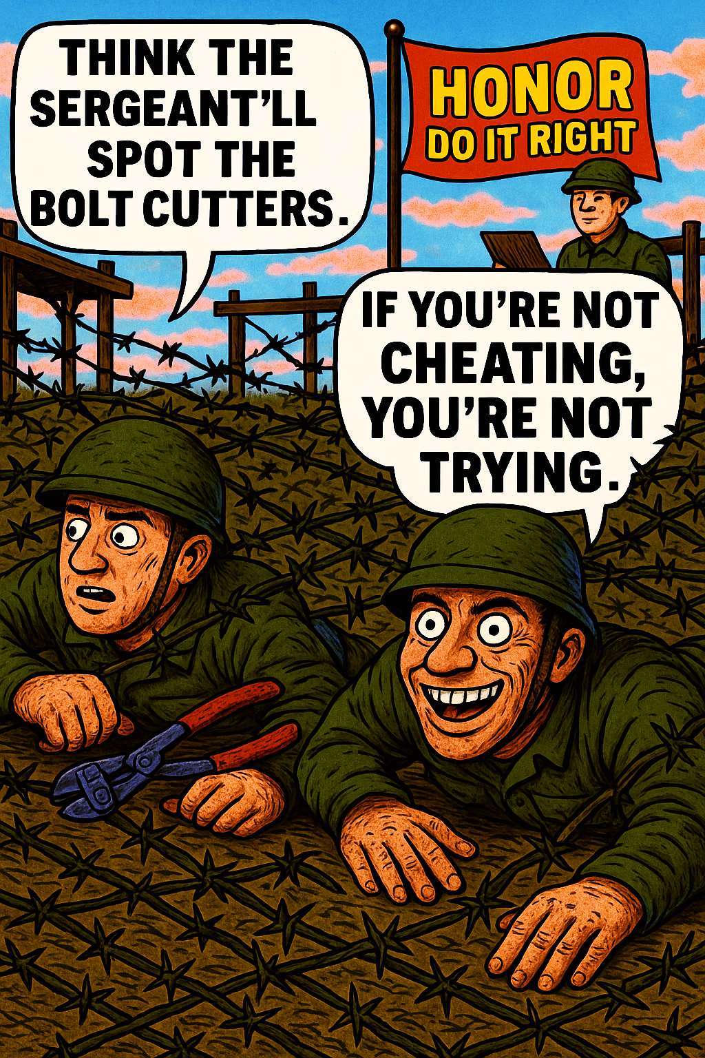 Think the Sergeant'll Spot the Bolt Cutters