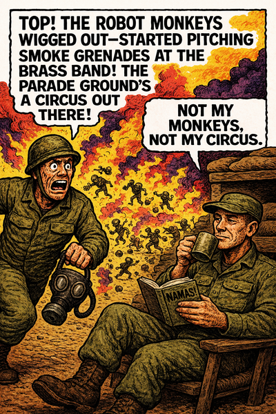 Top! The Robot Monkeys Wigged Out