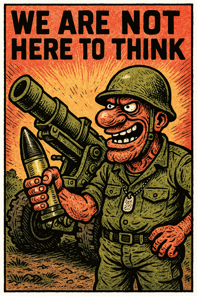 We Are Not Here to Think