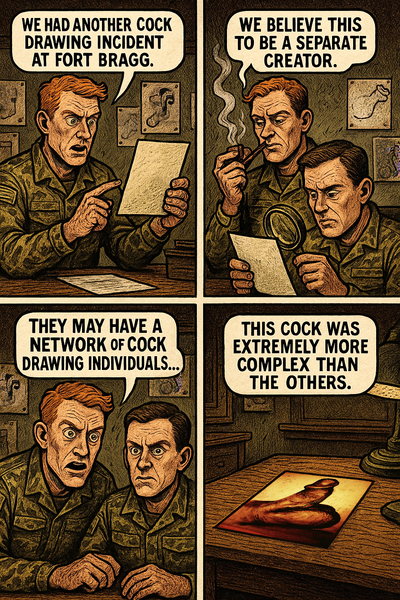 We Had Another Cock Drawing Incident at Fort Bragg