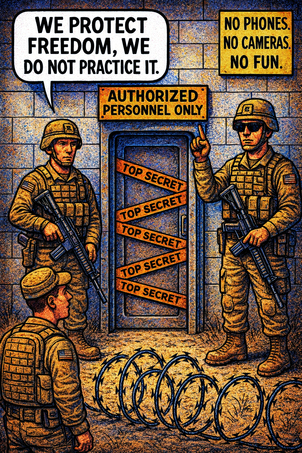 We Protect Freedom, We Do Not Practice It
