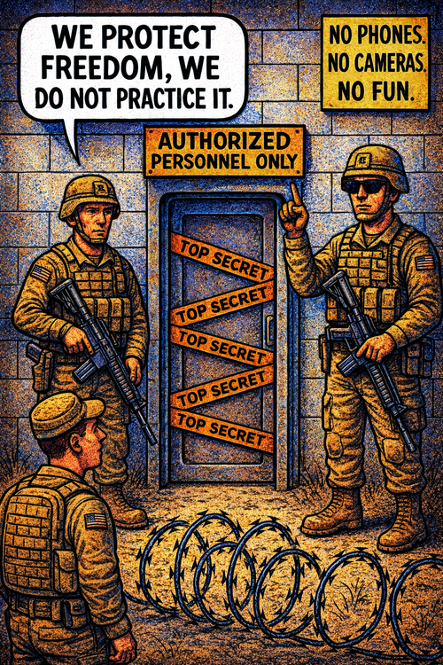 We Protect Freedom, We Do Not Practice It
