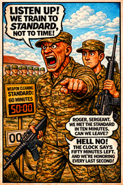 We Train to Standard, Not to Time!