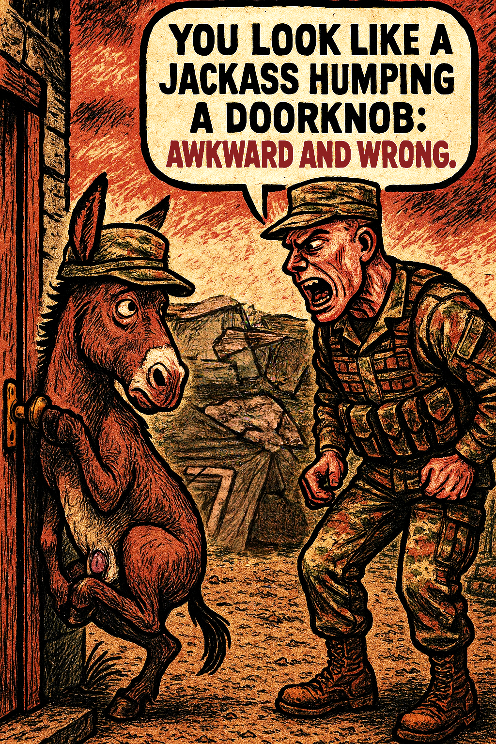 You Look Like a Jackass Humping a Doorknob