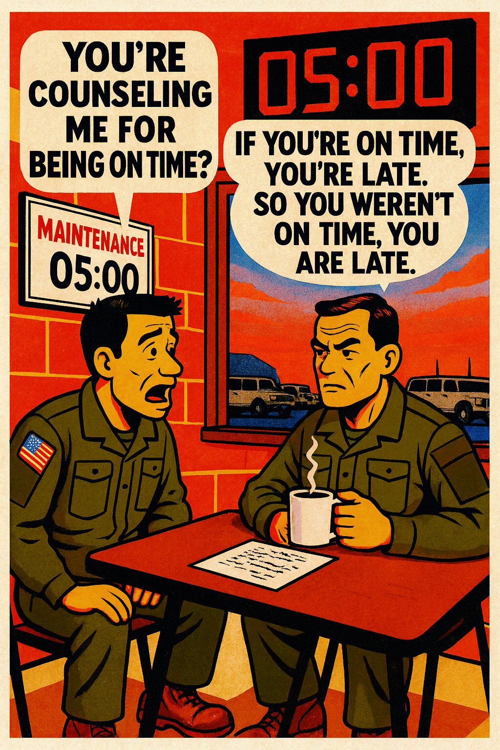 You're Counseling Me for Being on Time?