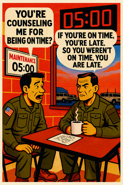 You're Counseling Me for Being on Time?